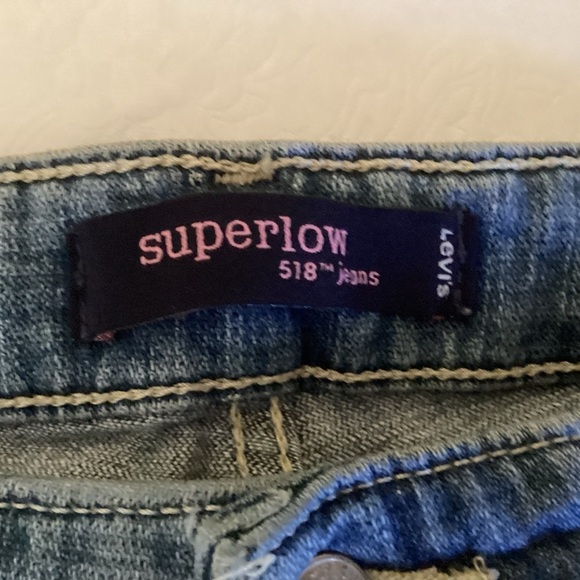 Levi 518 Super Low Women’s Denim Distressed Bootcut Jeans. Sz.See Measurements. - Picture 6 of 6